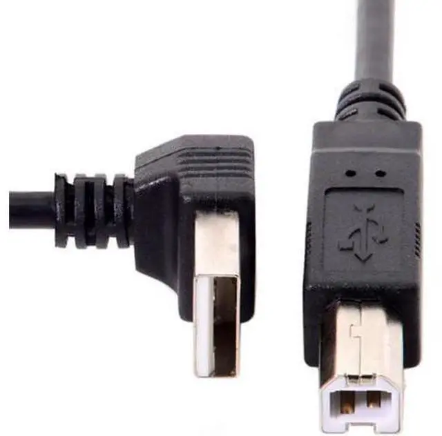Alt view image 2 of 7 - Down Angled 90 Degree USB 2.0 Male to B Type Male Cable for Printer Scanner Hard Disk 20cm