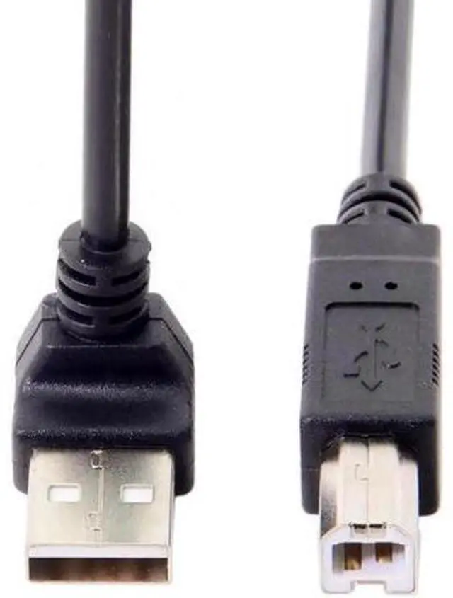 Main image of Down Angled 90 Degree USB 2.0 Male to B Type Male Cable for Printer Scanner Hard Disk 20cm