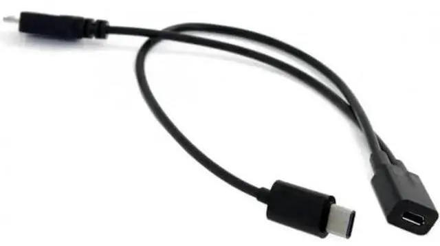Alt view image 4 of 6 - UC-004 Micro USB Female to USB-C Type C USB 3.1Micro USB Male Splitter Extension Charge Cable