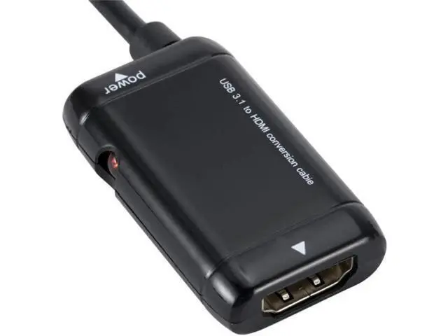 Alt view image 5 of 5 - Black USB-C Type C To HDMI-compatible Adapter USB 3.1 Cable for Android Phone Tablet USB3.1 C To HDMI-compatible Adapter