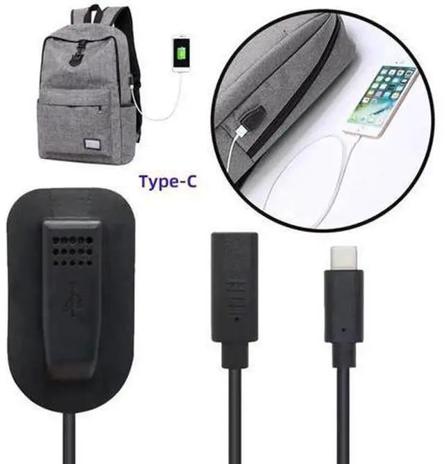 Alt view image 5 of 6 - USB-C 65W Type-C Male to Female Extension Cable for Backpack Charging Practical Convenient Outdoor Travel Camping External