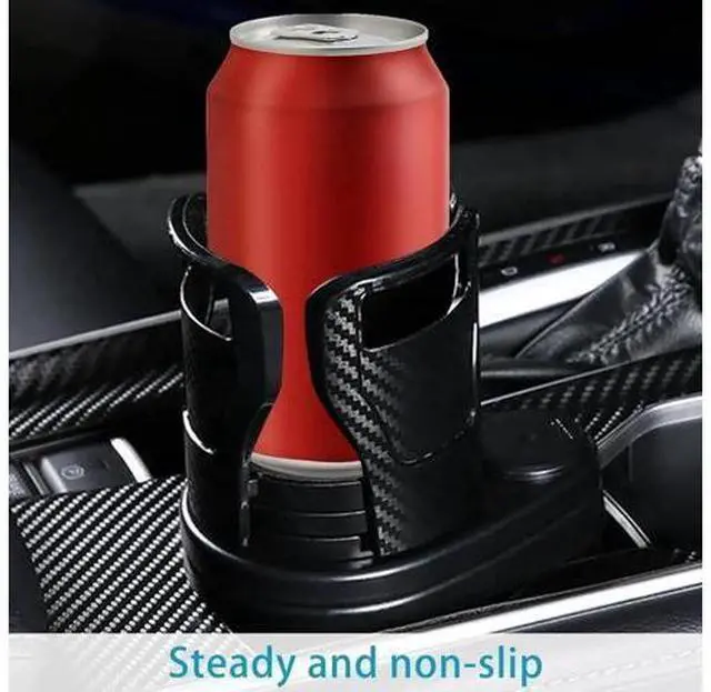 Alt view image 5 of 7 - Car Cup Holder, 360° Rotating Cup Holder Expander Multifunctional 2 in 1 Car Drink Holders Universal Compatible for Most Vehicles Black