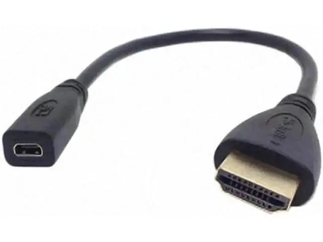 Alt view image 2 of 7 - HD-026 20cm Micro HDMI socket Female to HDMI Male adapter Cable for TabletCell Phone