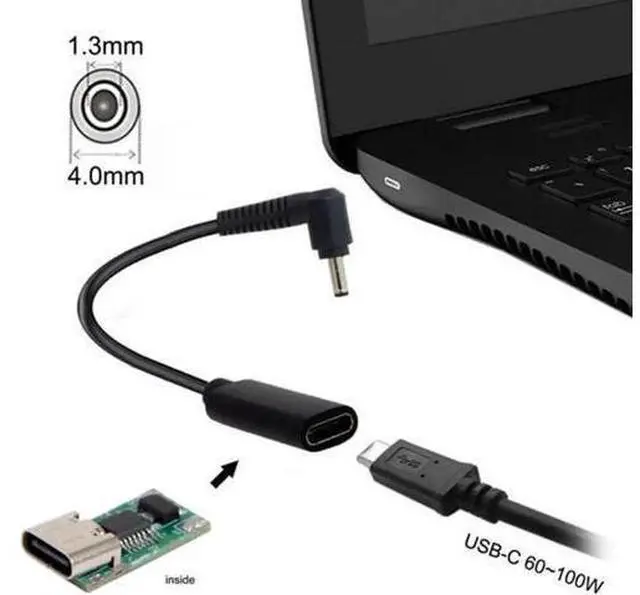 Main image of UC-109-4013MM Type C USB-C Female Input to DC 4.0*1.3mm Power PD Charge Cable fit for Laptop 18-20V