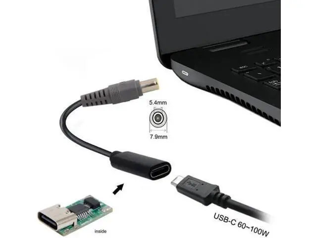Alt view image 2 of 5 - Type C USB-C Female Input to DC 7.9*5.4mm Power PD Charge Cable fit for Laptop 18-20V