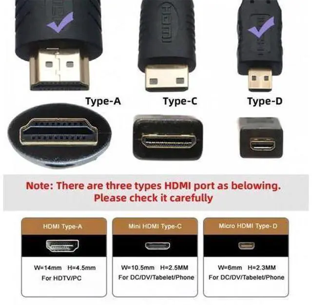 Alt view image 7 of 7 - 90 Degree Left Angled Micro HDMI 2.1 Ultra Thin HDTV Cable 8K 4K Hyper Super Flexible Slim Cord Type-A to Type-D for Camera HDTV