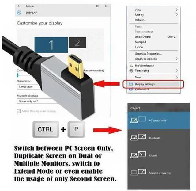 Alt view image 7 of 7 - 90 Degree Left Angled Micro HDMI 2.1 Ultra Thin HDTV Cable 8K 4K Hyper Super Flexible Slim Cord Type-A to Type-D for Camera HDTV