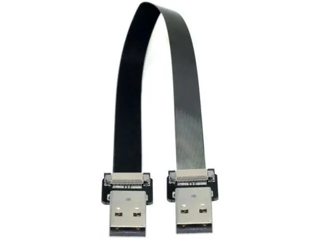 Alt view image 4 of 7 - USB 2.0 Type-A Male to Type-A Male Data Flat Slim FPC Cable for FPV and Disk and Scanner and Printer 6.6"feet