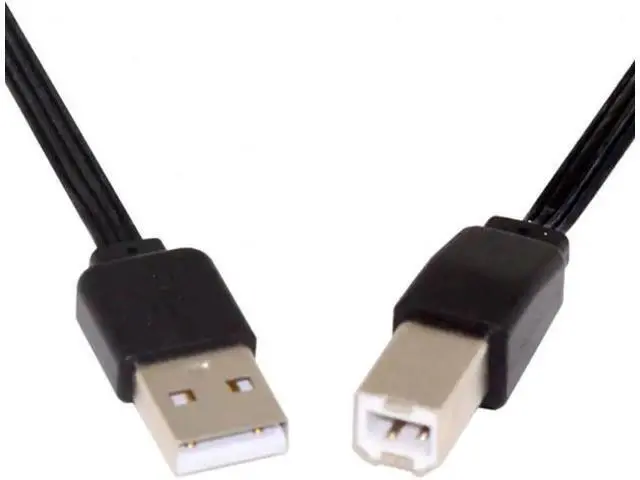 Alt view image 2 of 7 - U2-060-BK-0.13M 13cm USB 2.0 Type-A Male to Type-B Male Male Data Flat Slim FPC Cable for ScannerDiskPrinter