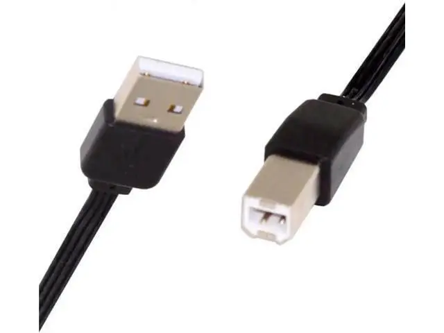 Alt view image 3 of 7 - U2-060-BK-0.13M 13cm USB 2.0 Type-A Male to Type-B Male Male Data Flat Slim FPC Cable for ScannerDiskPrinter