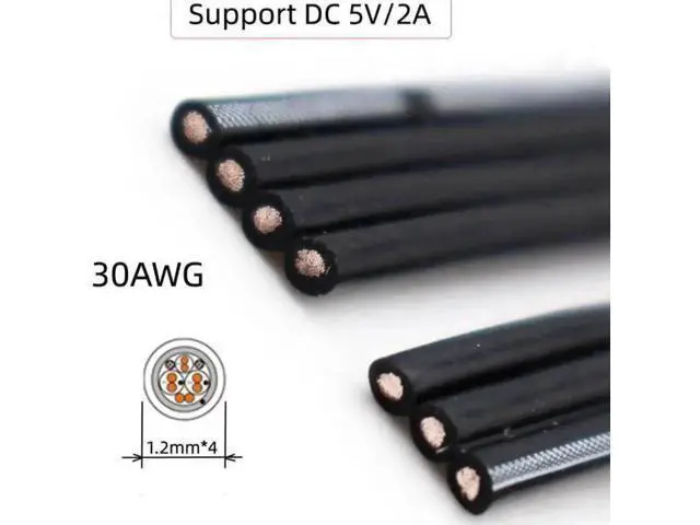 Alt view image 4 of 7 - U2-060-BK-0.13M 13cm USB 2.0 Type-A Male to Type-B Male Male Data Flat Slim FPC Cable for ScannerDiskPrinter