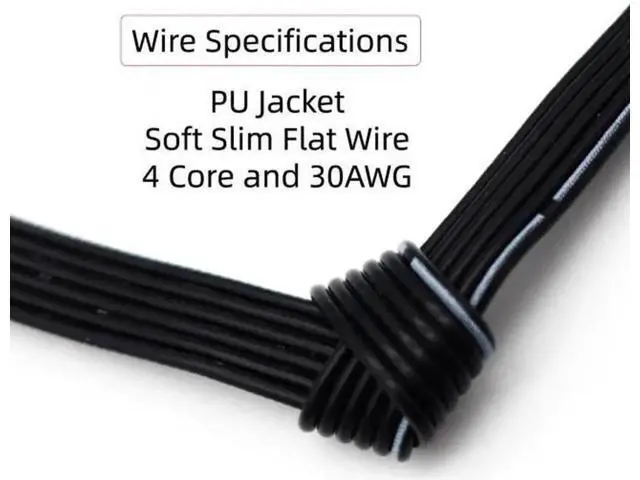 Alt view image 6 of 7 - U2-060-BK-0.13M 13cm USB 2.0 Type-A Male to Type-B Male Male Data Flat Slim FPC Cable for ScannerDiskPrinter