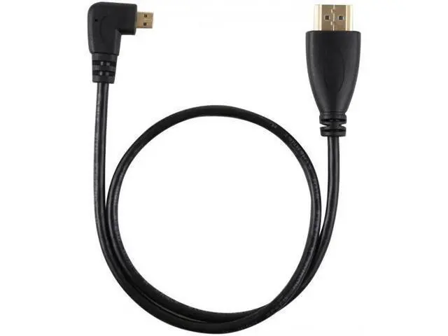 Alt view image 4 of 7 - Right Angled 90 Degree Micro HDMI to HDMI Male HDTV Cable for Cell Phone Tablet Camera