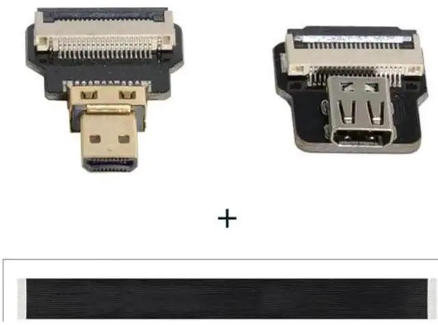 Alt view image 5 of 6 - Micro HDMI Male to Micro HDMI Female Extension FPC Flat Cable 1080P for FPV HDTV Multicopter Aerial Photography