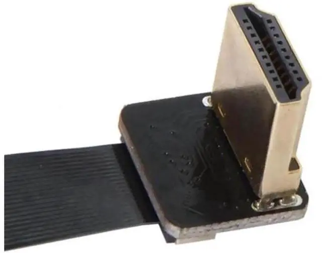 Alt view image 4 of 7 - FPV HDMI Male to Up Angled 90D HDMI Male HDTV FPC Flat Cable for FPV HDTV Multicopter Aerial Photography
