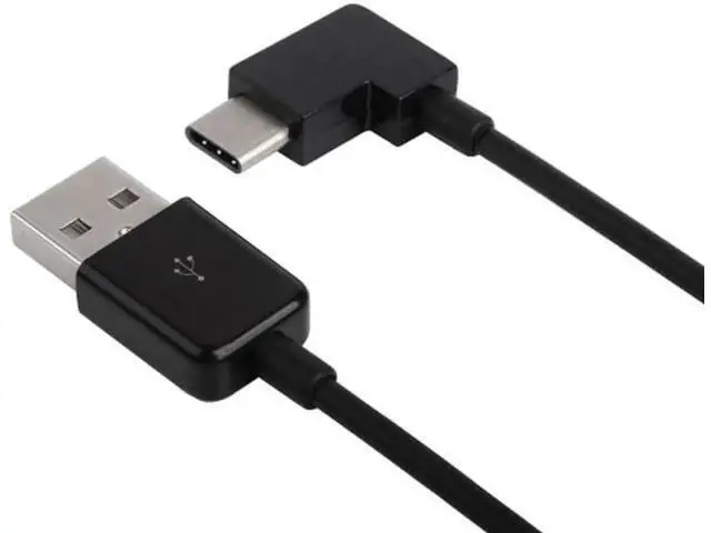 Alt view image 4 of 4 - 100cm Right Angled USB 3.1 Type C USB-C to USB 2.0 Cable 90 Degree Connector for Tablet & Mobile Phone UC-011-BK-1.0M