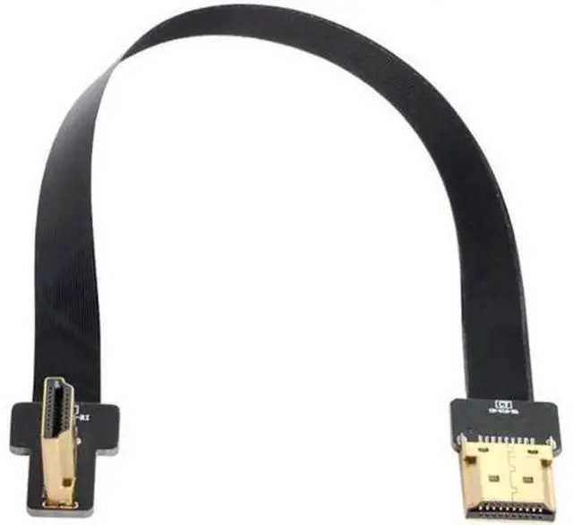 Alt view image 3 of 7 - FPV HDMI Male to Left Angled 90D HDMI Male HDTV FPC Flat Cable for FPV HDTV Multicopter Aerial Photography