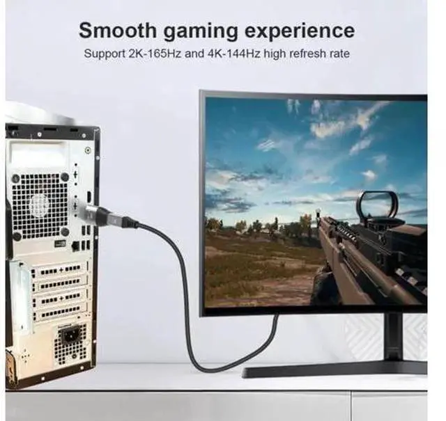 Alt view image 4 of 7 - DP-042 Mini DisplayPort 1.4 8K 60hz Female Adapter Ultra-HD UHD 4K 144hz to DP Male 7680*4320 for Video PC Laptop TV