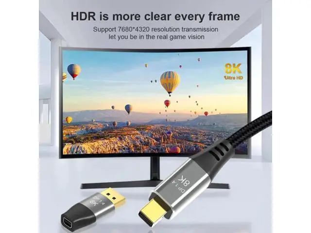 Alt view image 5 of 7 - DP-042 Mini DisplayPort 1.4 8K 60hz Female Adapter Ultra-HD UHD 4K 144hz to DP Male 7680*4320 for Video PC Laptop TV