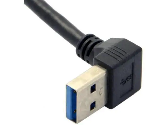 Alt view image 4 of 5 - Reversible USB 3.1 USB-C Angled to 90 Degree Down Angled A Male Data Cable for Macbook & Tablet & Mobile Phone
