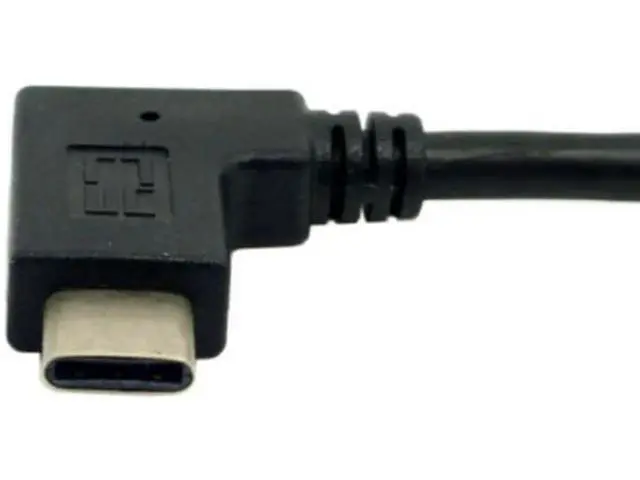 Alt view image 2 of 5 - Reversible USB 3.1 USB-C Angled to 90 Degree Left Angled A Male Data Cable for Macbook & Tablet & Mobile Phone UC-349-LE