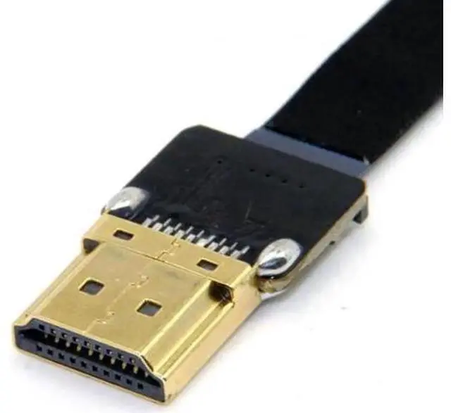 Alt view image 7 of 7 - 90 Degree Down Angled FPV Micro HDMI Male to HDMI Male FPC Flat Cable 20cm for FPV HDTV Multicopter Aerial Photography 1.5 Feet