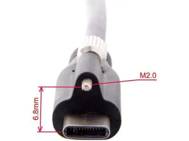 Alt view image 3 of 7 - 5 Meters USB 3.1 Type-C Locking Connector to Standard USB3.0 Data Cable for Camera With Panel Mount Screw