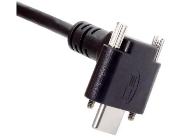 Alt view image 4 of 7 - Down Up Angled USB 3.1 Type-C Dual Screw Locking to Standard USB3.0 Data Cable 90 Degree for Camera 16.4feet