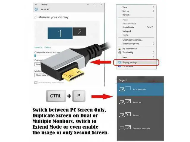 Alt view image 5 of 7 - 90 Degree Right Angled Mini HDMI 2.1 Ultra Thin HDTV Cable 8K 4K Hyper Super Flexible Slim Cord Type-A to Type-C for Camera HDTV