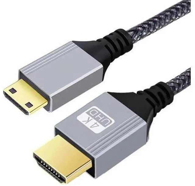 Main image of 2.0M HDMI 2.0 Male to Mini HDMI Type-C Male 4K 60hz Cable with Sleeve Straight Connector for HDTV Computer Laptop Monitor