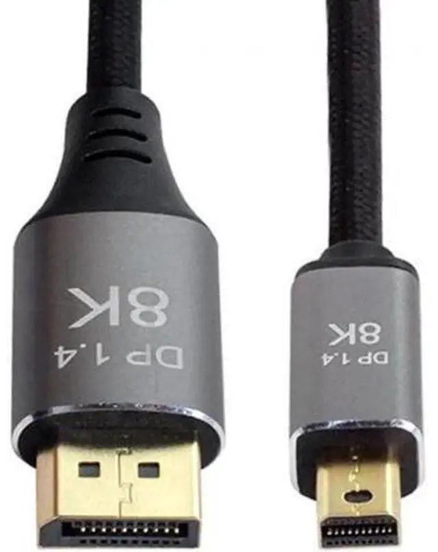 Alt view image 4 of 7 - DisplayPort 1.4 8K 60hz Cable Ultra-HD UHD 4K 144hz Mini DP to DP Cable 7680*4320 for Video PC Laptop TV 6.6 Feet