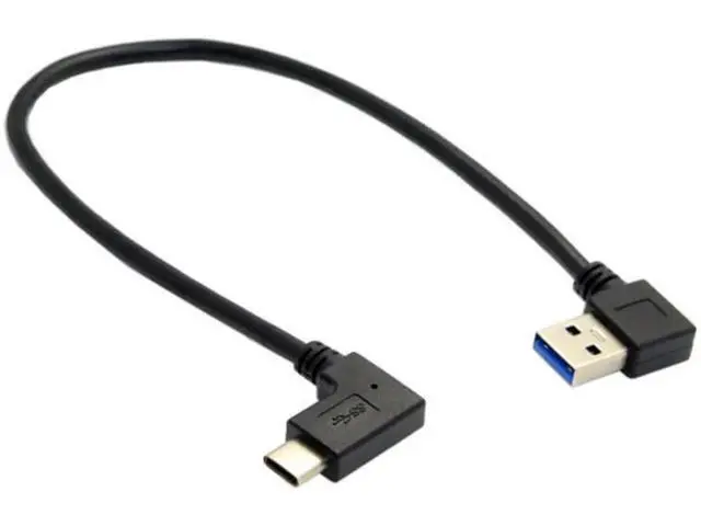 Alt view image 4 of 5 - Reversible USB 3.1 USB-C Angled to 90 Degree Right Angled USB 3.0 Cable for Macbook & Tablet & Mobile Phone UC-349-RI