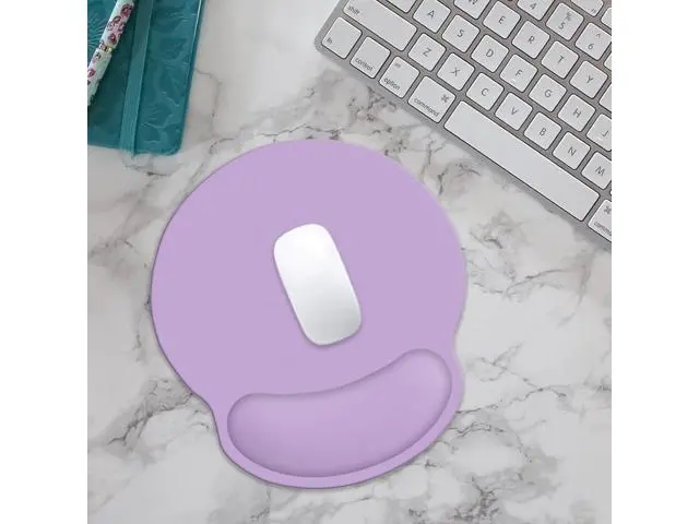 Alt view image 3 of 6 - Ergonomic Mouse Pad Mouse Pad with Wrist Support Comfortable Gaming Mouse Pads with Non-Slip PU Base for Computer Laptop Office & Home Purple