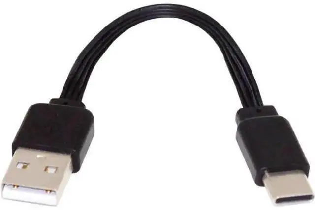 Main image of USB C Short Flat Cable, USB 2.0 Type A Male to USB C Male 4 Wires 5V 2A Charge Data Extension Silicone Cable 4 Wires 30AWG 13cm
