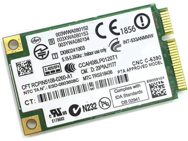 Alt view image 3 of 4 - For WiFi Link Intel 5300 AGN 533AN_MMW Mini PCI-E Wireless Card 802.11a/b/g/n 2.4/5.0 GHz 450 Mbps for X200 X200S X300