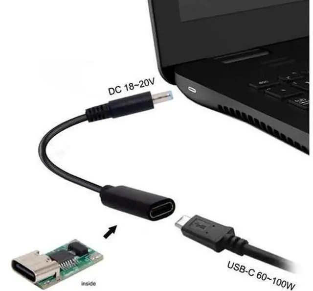 Main image of UC-109-4530HP Type C USB-C Female Input to DC 4.5*3.0mm Power PD Charge Cable fit for HP Laptop 18-20V