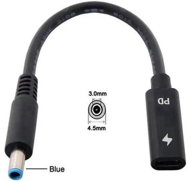 Alt view image 2 of 4 - UC-109-4530HP Type C USB-C Female Input to DC 4.5*3.0mm Power PD Charge Cable fit for HP Laptop 18-20V