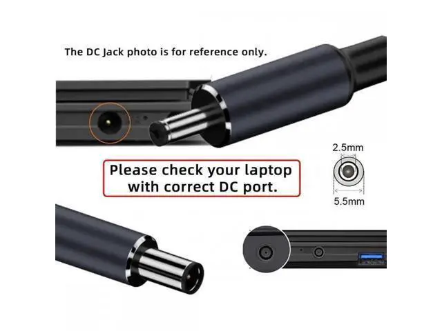 Alt view image 4 of 7 - 100W Type C USB-C Input to 20V DC 5.5*2.5mm Output Power 20V 5A 65W PD Charge Cable for Laptop