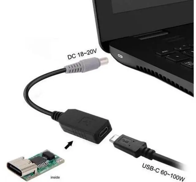 Alt view image 4 of 7 - UC-100-7954MM USB 3.1 Type C USB-C to DC 20V 7.9*5.4mm Power Plug PD Emulator Trigger Charge Cable for Laptop