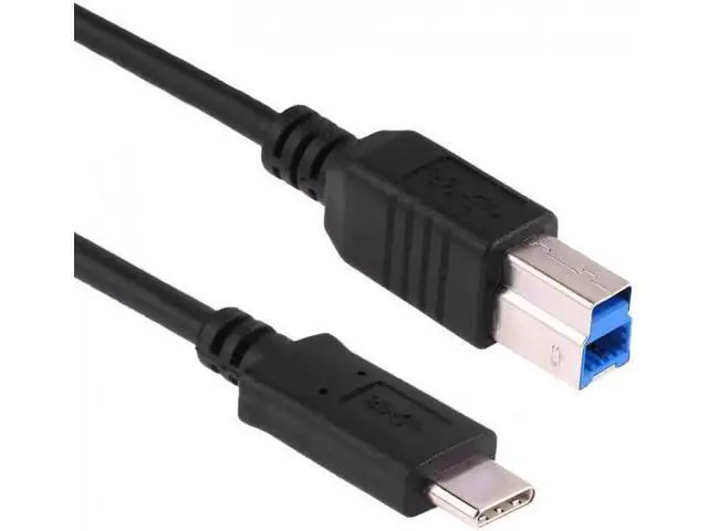 Alt view image 5 of 7 - UC-115-BK USB-C USB 3.1 Type C Male Connector to USB Standard B Male Data Cable for MacLaptop Black