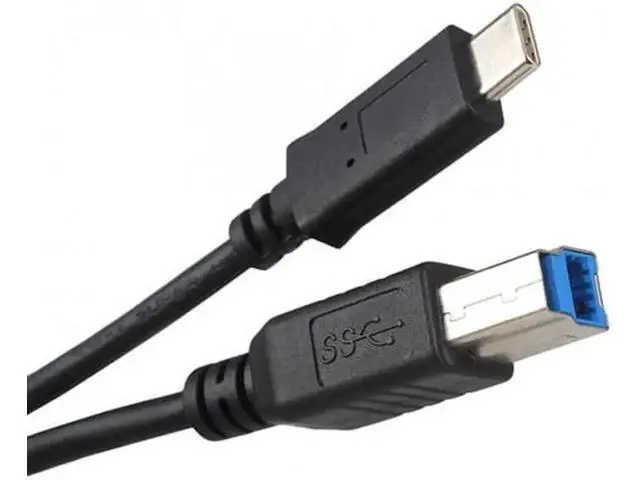 Alt view image 4 of 7 - UC-115-BK USB-C USB 3.1 Type C Male Connector to USB Standard B Male Data Cable for MacLaptop Black