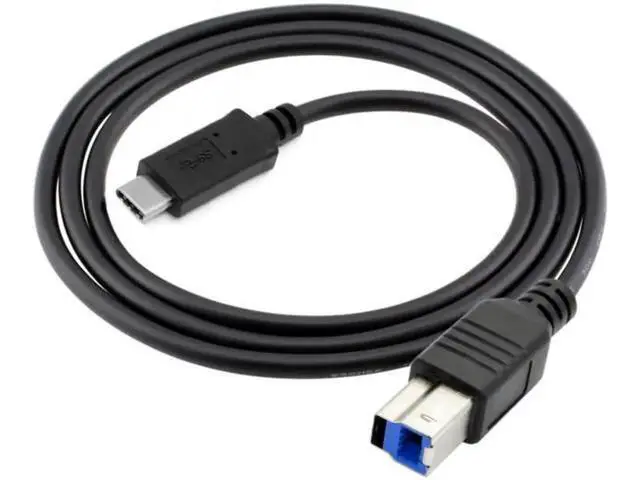 Alt view image 6 of 7 - UC-115-BK USB-C USB 3.1 Type C Male Connector to USB Standard B Male Data Cable for MacLaptop Black