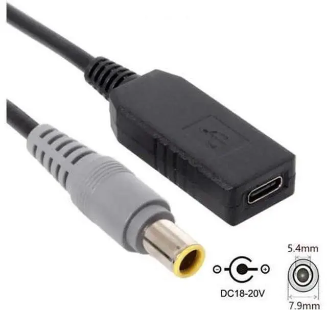 Alt view image 7 of 7 - UC-100-7954MM USB 3.1 Type C USB-C to DC 20V 7.9*5.4mm Power Plug PD Emulator Trigger Charge Cable for Laptop