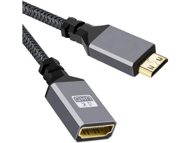 Alt view image 7 of 7 - 4K Type-C MINI HDMI 1.4 Male to HDMI Female Extension Cable for DV MP4 Camera DC Laptop