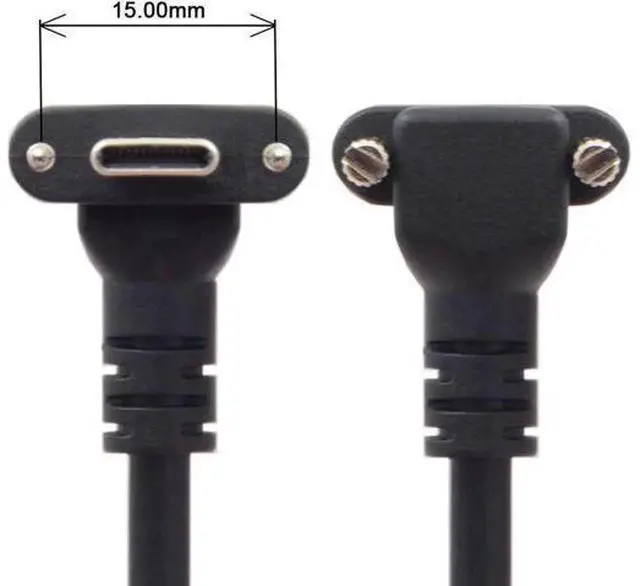Main image of 3.0M Down Up Angled USB 3.1 Type-C Dual Screw Locking to Standard USB3.0 Data Cable 90 Degree for Camera UC-128-3.0M