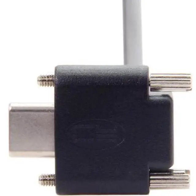 Alt view image 2 of 7 - 3.0M Down Up Angled USB 3.1 Type-C Dual Screw Locking to Standard USB3.0 Data Cable 90 Degree for Camera UC-128-3.0M