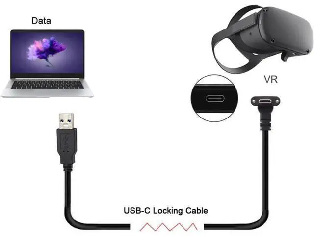 Alt view image 6 of 7 - 3.0M Down Up Angled USB 3.1 Type-C Dual Screw Locking to Standard USB3.0 Data Cable 90 Degree for Camera UC-128-3.0M