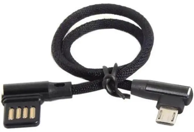 Main image of U2-114 Micro USB 5Pin to Left Right Angled 90 Degree USB 2.0 Data Cable with Sleeve for TabletPhone 15cm