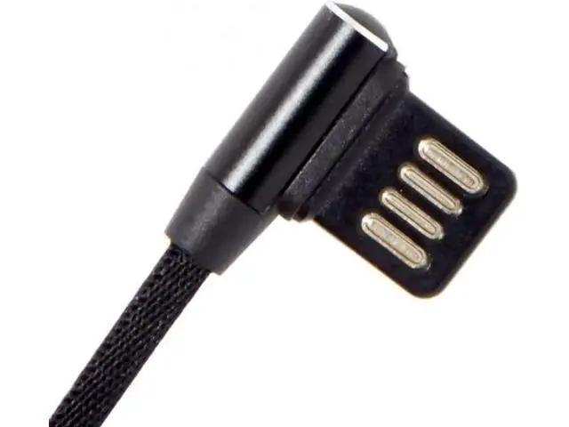 Alt view image 6 of 7 - U2-114 Micro USB 5Pin to Left Right Angled 90 Degree USB 2.0 Data Cable with Sleeve for TabletPhone 15cm
