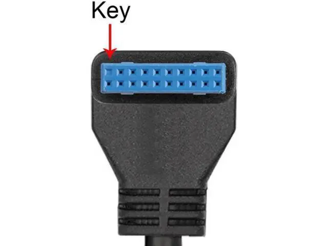 Alt view image 6 of 6 - USB 3.0 Single Port A Female Screw Mount Type to Down Angled Motherboard 20pin Header Cable 90 Degree U3-384-DN